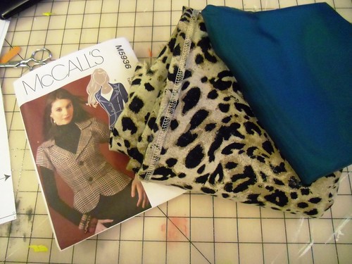 leopard & teal jacket