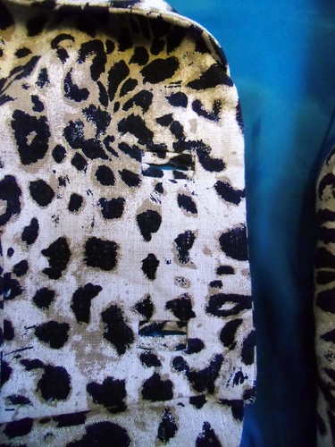 leopard jacket - bound button holes