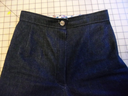 denim trousers - flat