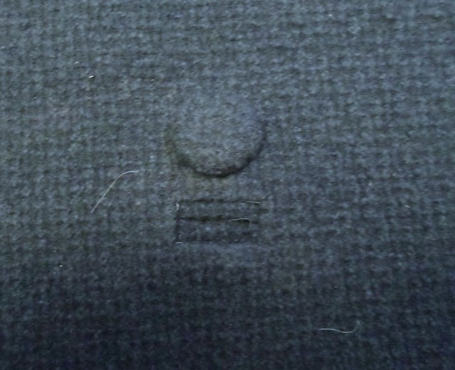 bound button hole & covered button!