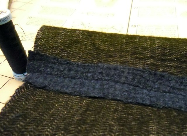 catch-stitch at the seams