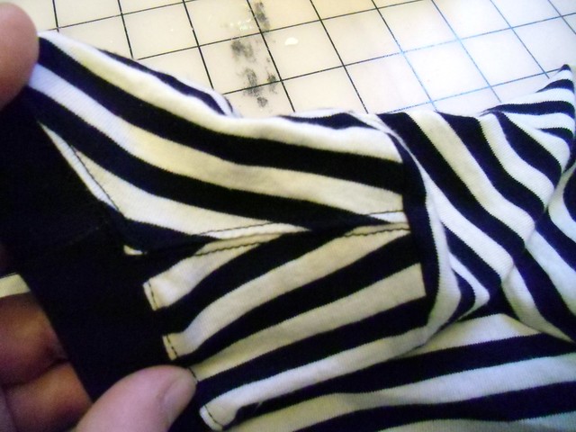 Stripey - topstitching