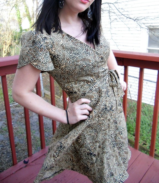 Cheetah Wrap Dress