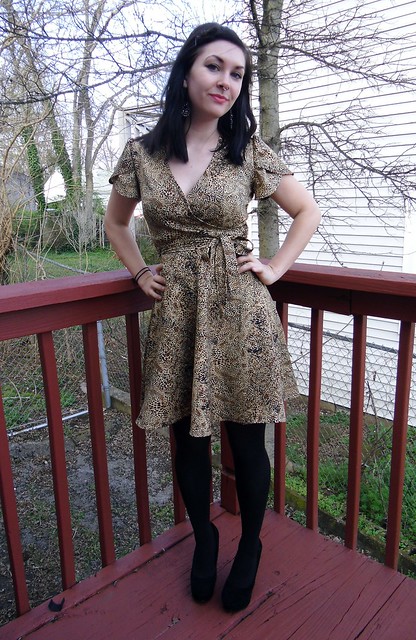 Cheetah Wrap Dress