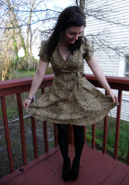 Cheetah Wrap Dress