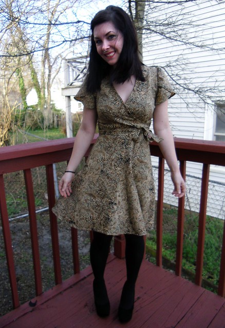 Cheetah Wrap Dress