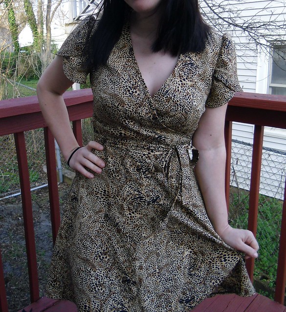 Cheetah Wrap Dress