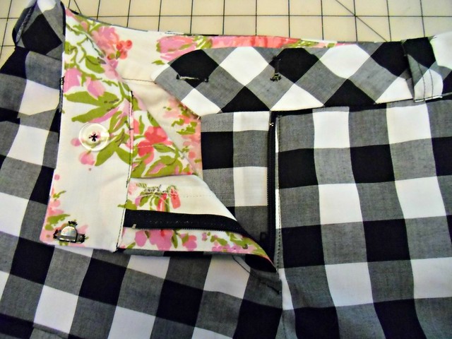 Gingham Shorts - fly facing