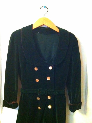 40s velvet party dress