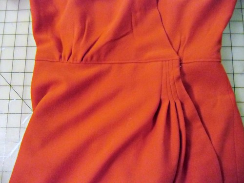 Red Wool Crepe 40s Dress