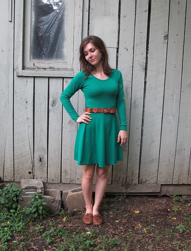 Emerald Wool Jersey Lady Skater