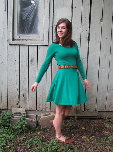 Emerald Wool Jersey Lady Skater