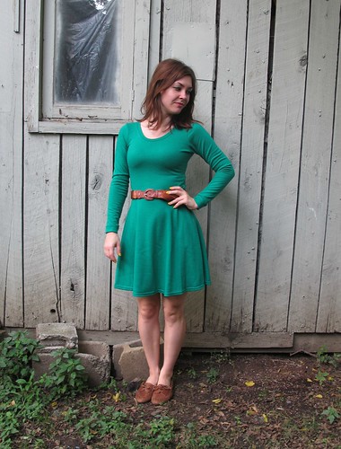 Emerald Wool Jersey Lady Skater