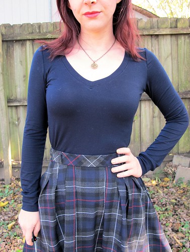 Renfrew top made with rayon knit from Mood Fabrics