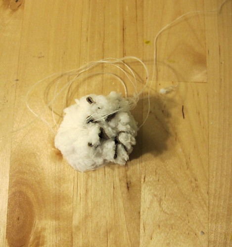 White Hoodie - pom pom