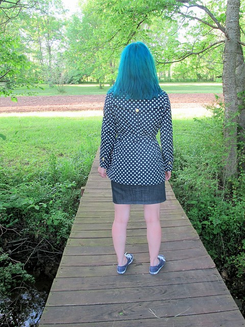 Polkadot Robson made with reversible cotton/poly  from Mood Fabrics