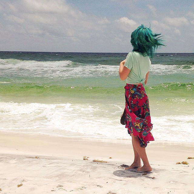 5/28 channeling my inner mermaid before heading back to Tennessee ☀️ top: Megan Nielsen cropped briar; skirt: Megan Nielsen cascade. #mmm14 #mmmay14