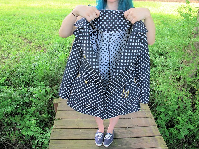 Polkadot Robson made with reversible cotton/poly  from Mood Fabrics