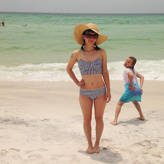 5/26, pt. 1- my other @papercutpatterns Soma bikini + a photo bombing niece #mmm14 #mmmay14
