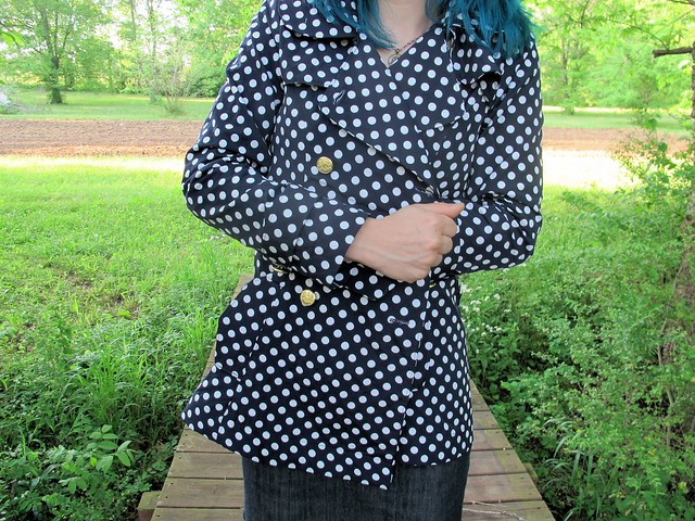 Polkadot Robson made with reversible cotton/poly  from Mood Fabrics