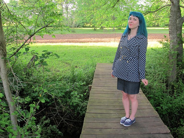 Polkadot Robson made with reversible cotton/poly  from Mood Fabrics