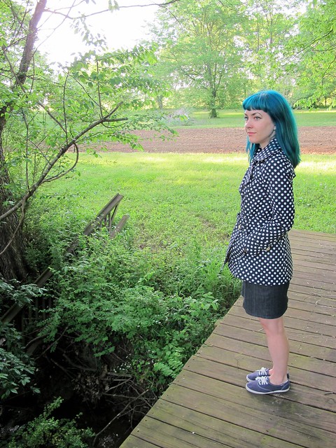 Polkadot Robson made with reversible cotton/poly  from Mood Fabrics