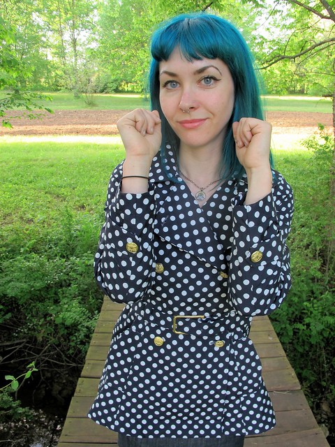 Polkadot Robson made with reversible cotton/poly  from Mood Fabrics