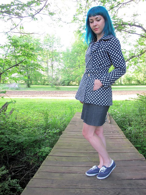 Polkadot Robson made with reversible cotton/poly  from Mood Fabrics