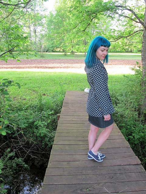 Polkadot Robson made with reversible cotton/poly  from Mood Fabrics