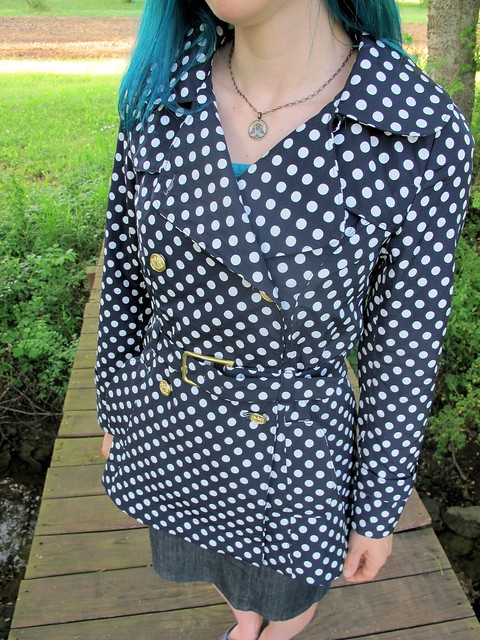 Polkadot Robson made with reversible cotton/poly  from Mood Fabrics