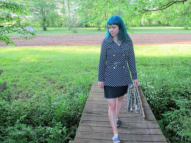 Polkadot Robson made with reversible cotton/poly  from Mood Fabrics