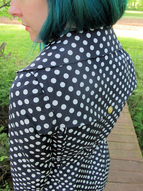 Polkadot Robson made with reversible cotton/poly  from Mood Fabrics