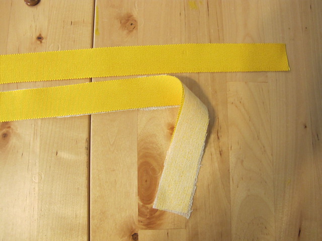 Stabilizing a button band with petersham