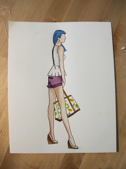 Eyelet Peplum Top & Thurlow Shorts made with Mood Fabrics