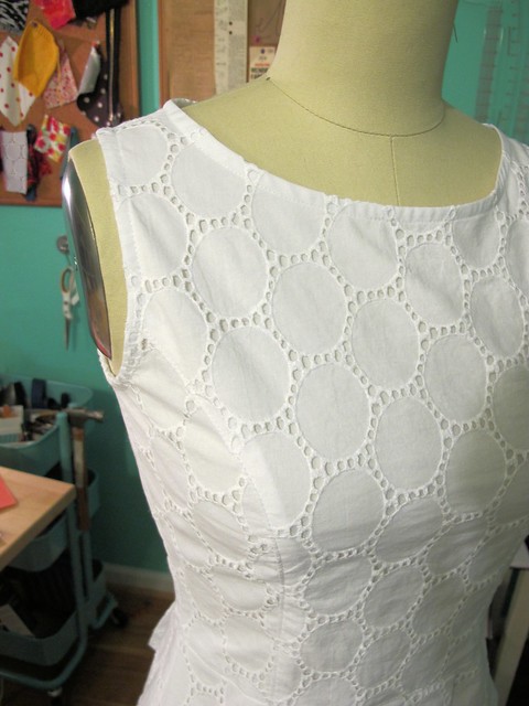 Eyelet Peplum Top & Thurlow Shorts made with Mood Fabrics