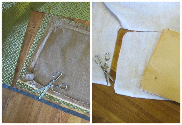 Chairs reupholstered with fabric from Mood Fabrics