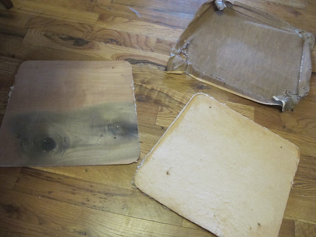 Chairs reupholstered with fabric from Mood Fabrics