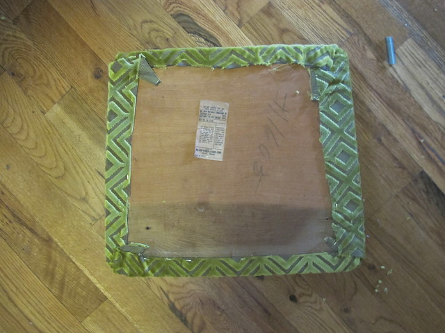 Chairs reupholstered with fabric from Mood Fabrics