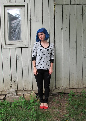 Jamie Jeans + SJ Sweater Made with Mood Fabrics