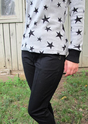Jamie Jeans + SJ Sweater Made with Mood Fabrics