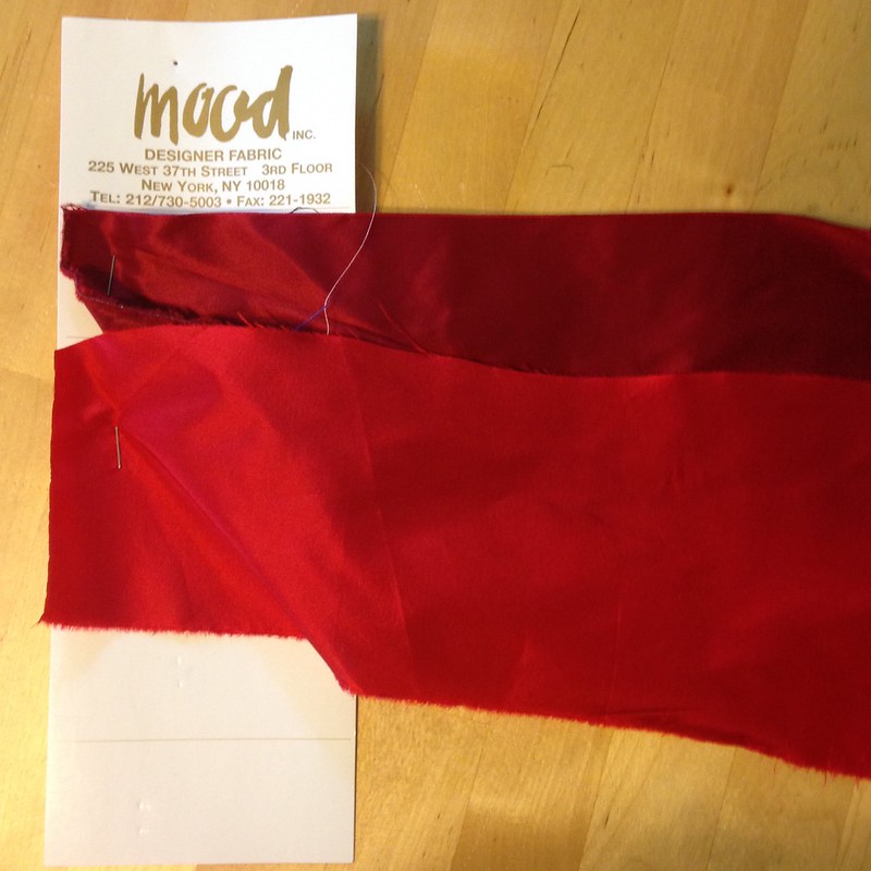 taffeta underlining and contrast