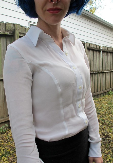 White Silk Double Georgette B5526