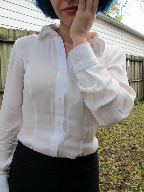 White Silk Double Georgette B5526