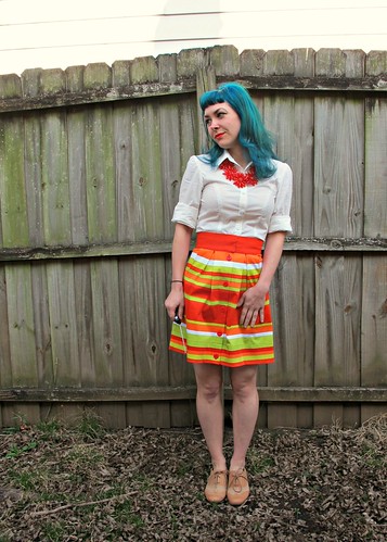 Butterick 5526 & Kelly skirt, made with Mood Fabrics