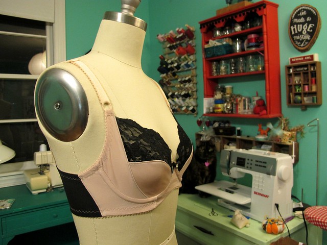 Black and nude Marlborough Bra