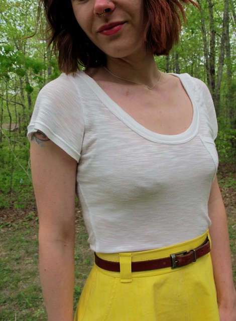 Striped Cabernet Cardigan + Yellow Hollyburn