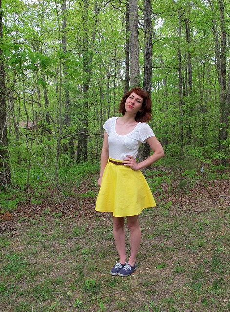 Striped Cabernet Cardigan + Yellow Hollyburn