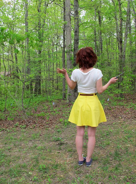 Striped Cabernet Cardigan + Yellow Hollyburn