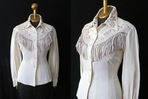 western shirt fringe