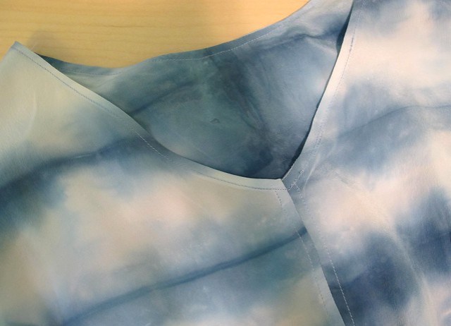 Vogue 1395, hand-dyed silk